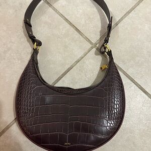 JW PEI faux croc croissant purse